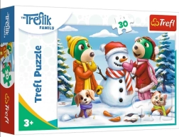 Puzzle Trefl Rodina Treflikovcov: Zimné zábavy 30 dielikov