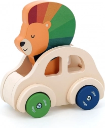 Drevené autíčko s klaksónom Lev od Vilac