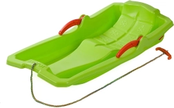Plastové sane s brzdami Baby Mix Karol zelené