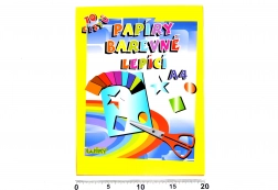 Farebné lepiace papiere A4, 10 listov