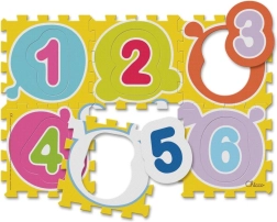 Chicco penové puzzle farebné číslice 12+
