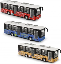 Kovový autobus s otváracími dverami