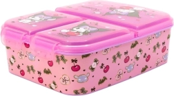 Trojkomorový desiatový box Kuromi ružový