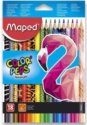 Pastelky trojhranné MAPED Color'Peps Animals 18 ks