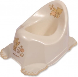 Hrajúci detský nočník s protišmykom – béžový medvedík