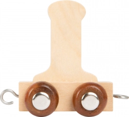 Drevený vagónik s písmenom I pre vláčikodráhu small foot