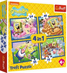 Puzzle SpongeBobov život 4v1