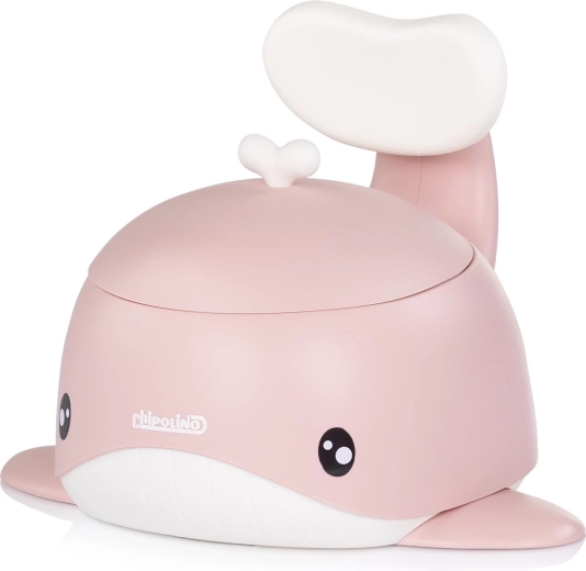 Chipolino detský nočník s opierkou Whale pink