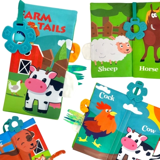 Textilná knižka s chvostíkmi WOOPIE baby