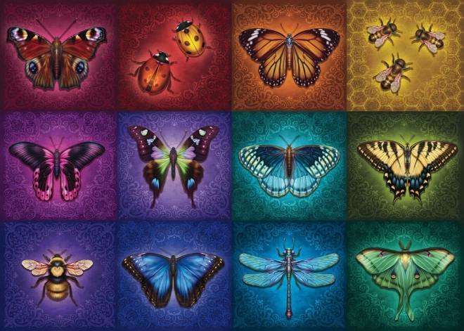 Krásny okrídlený hmyz puzzle 2D 1000 dielikov
