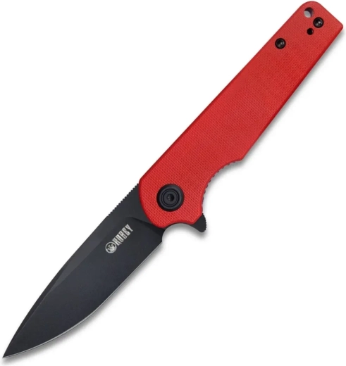 Zatvárací nôž Kubey Wolverine s červenou rukoväťou G10