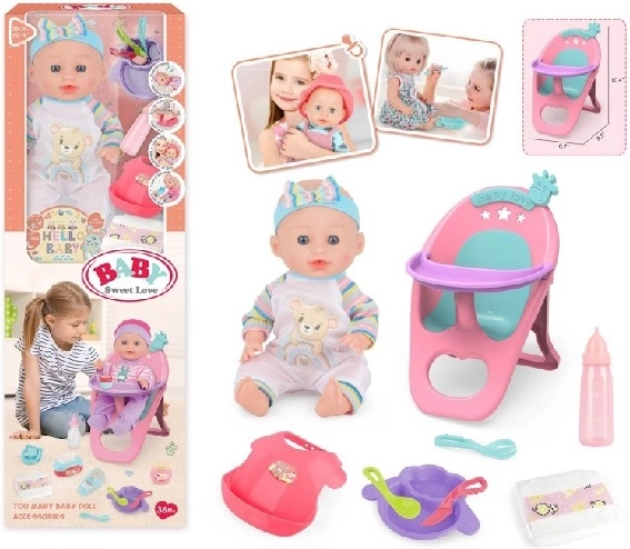 Bábika Baby Sweet Love – bábätko so sadou na kŕmenie