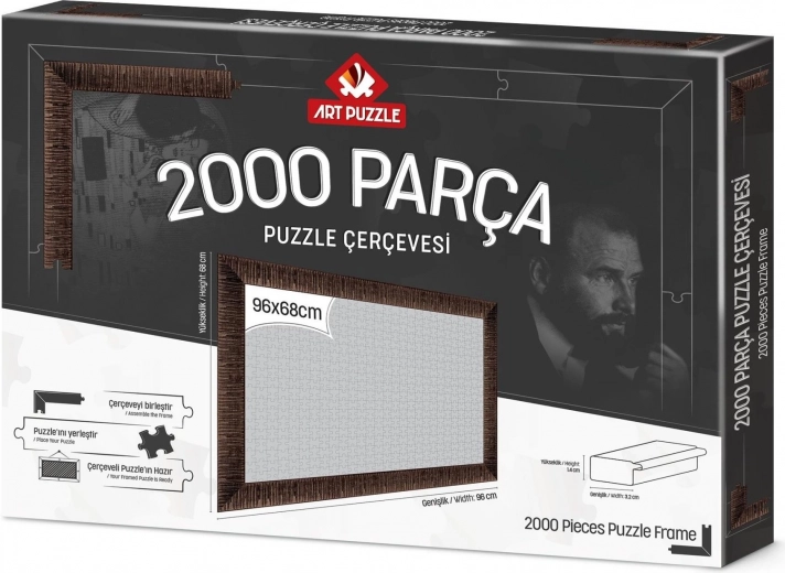 Rám na puzzle 96x68 cm hnedý
