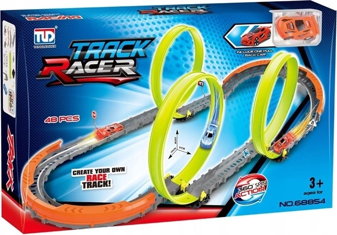 Track Racer pretekárska dráha s trojitými slučkami (48 dielov)