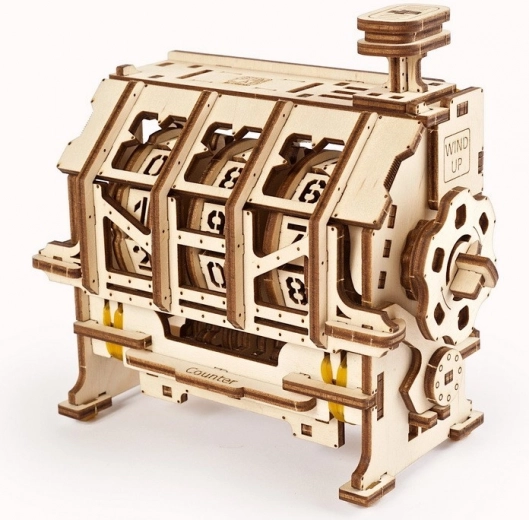 Ugears 3D drevené mechanické puzzle – klikací počítadlo STEM