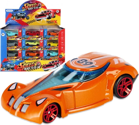 Kovové pretekárske autíčko 8 cm