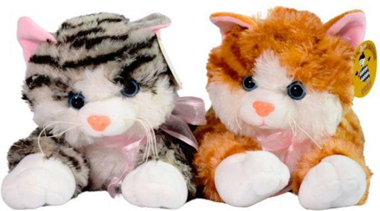 Plyšová mačka pruhovaná – veľká ležiaca