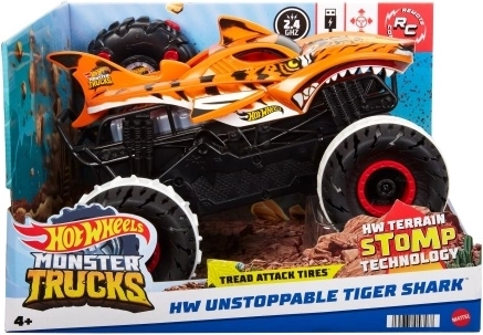 RC terénne monster truck HOT WHEELS Tiger Shark 1:15