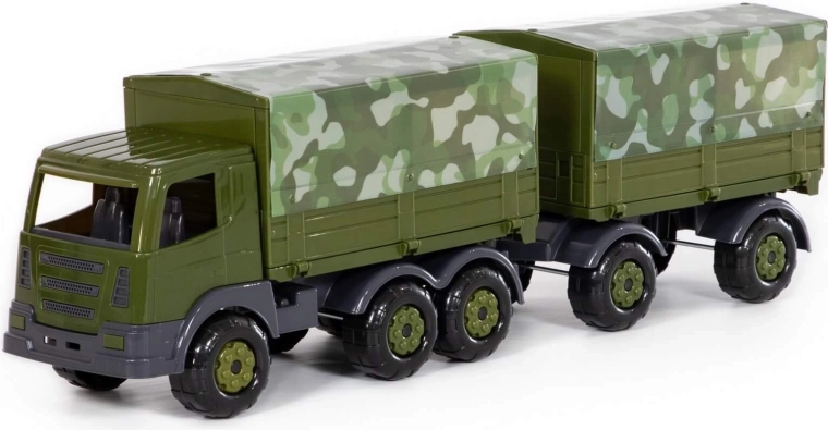 Vojenské nákladné auto SuperTruck s prívesom - 1 kus