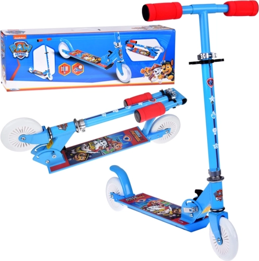 Skladacia detská kolobežka Paw Patrol modrá