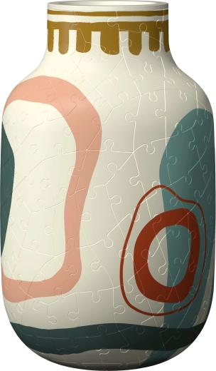 3D puzzle váza béžová abstrakcia
