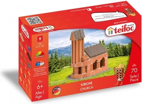 Stavebnica Teifoc Kostol pre deti od 6 rokov, 70 ks