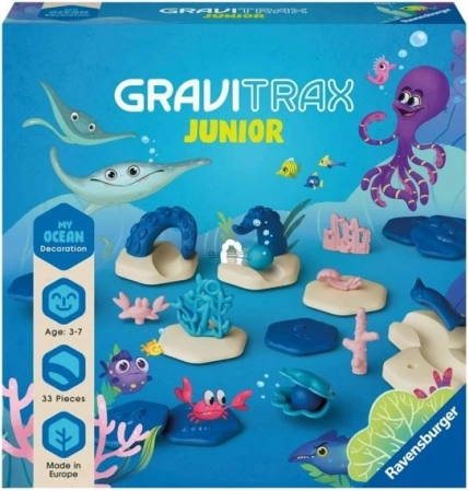 Ravensburger GraviTrax Junior Oceán – rozširujúca sada guľôčkovej dráhy