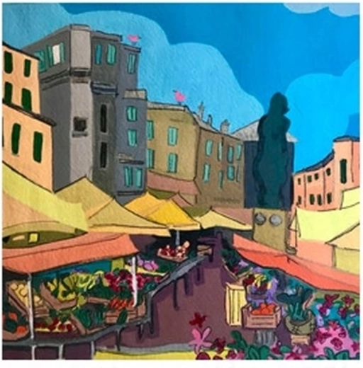 Norimpex Maľovanie podľa čísel Kvetinový trh 40 × 50 cm