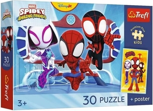 Prémiové puzzle pre deti Spidey v akcii 30 dielikov