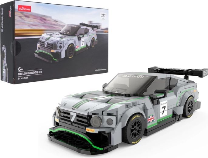 Stavebnica auta Bentley Continental GT3 v mierke 1:29, sivá Rastar