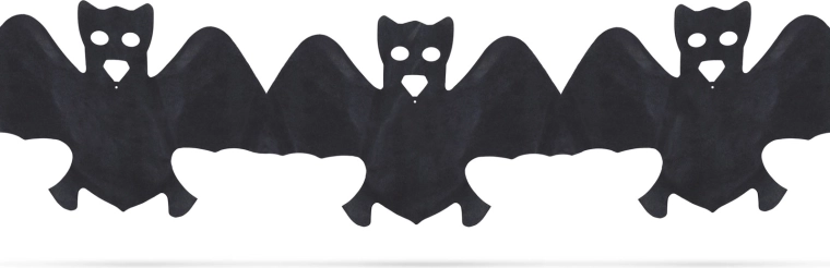 Halloweenska papierová girlanda s netopiermi 3 m