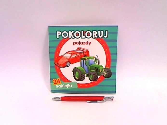 Vyfarbi vozidlá – omaľovánka so samolepkami