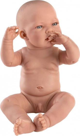 Llorens 84301 NEW BORN CHLAPČEK - realistická bábika bábätko s celovinylovým telom - 43 cm