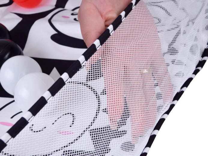 Ohrádka so sieťovanými bokmi a sada loptičiek