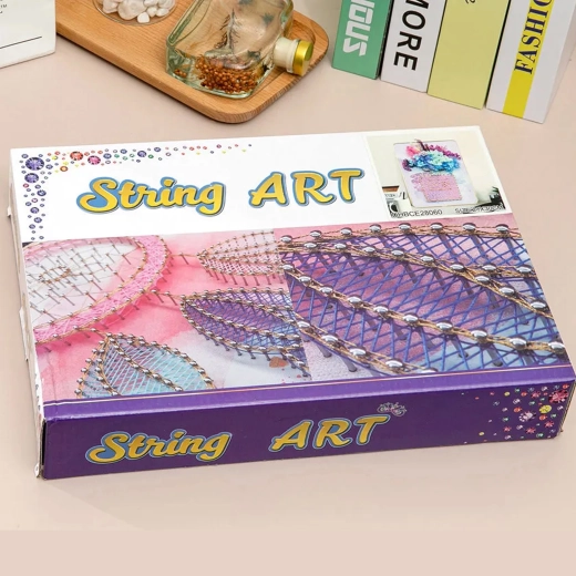 Kreatívna súprava string art s LED, rám 21 × 30 cm – motív delfín