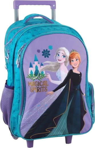 Školský batoh na kolieskach Frozen Magical Spirits tyrkysový