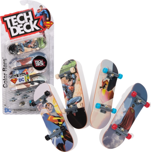 Tech Deck fingerboard sada 4 mini skateboardov na zostavenie DC Comics Superman