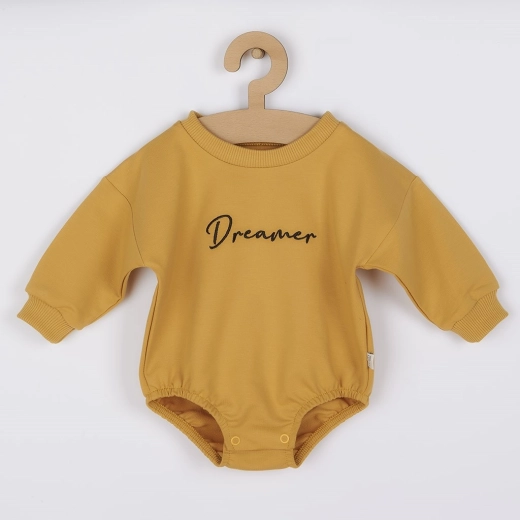 Dojčenské teplákové body baggy Koala Dreamer horčicové