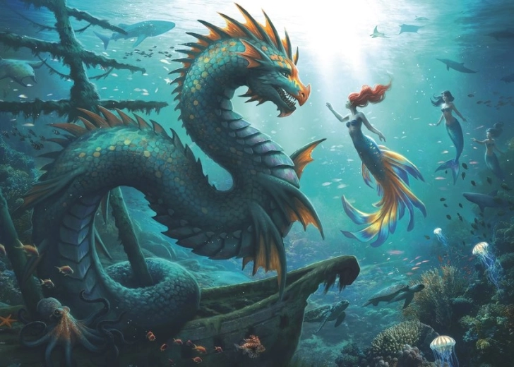 Ravensburger puzzle Tajomstvá morských príšer 1000 dielikov