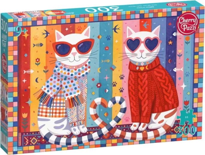 Cherry Pazzi puzzle Mačky so slnečnými okuliarmi 300 dielikov