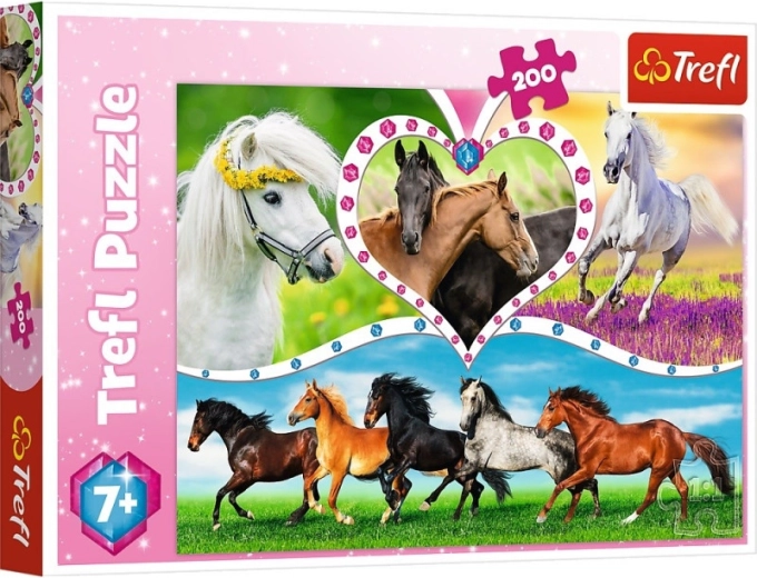 Puzzle 200 dielikov krásne kone TREFL
