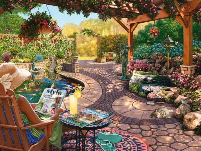 Veľkoformátové puzzle Krásny dvorček 750 prvkov
