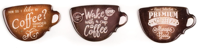 Magnetky Coffee mix dekorov 3 ks