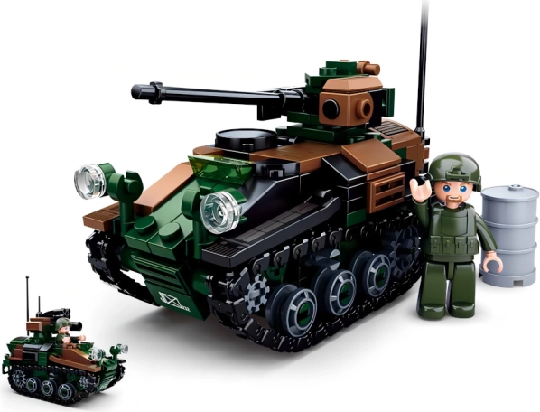Sluban Model Bricks malý tank Wiesel 2v1 stavebnica