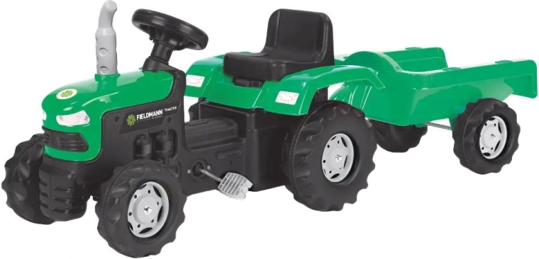 Šliapací traktor s odpojiteľným vozíkom Buddy Toys