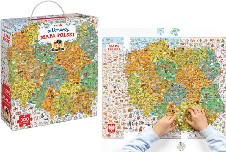 CzuCzu puzzle pre objaviteľov mapa Poľska 300 dielikov