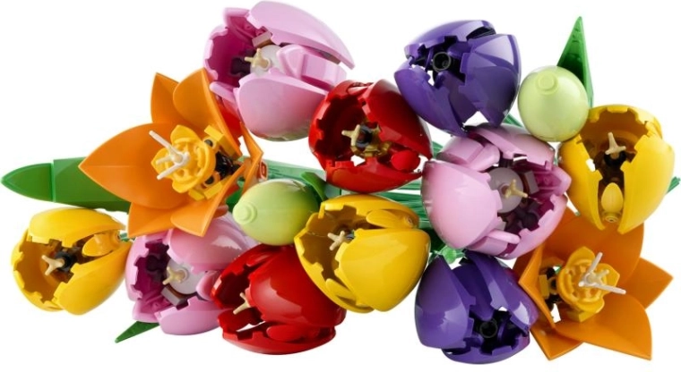 Realistické tulipány v pestrých farbách