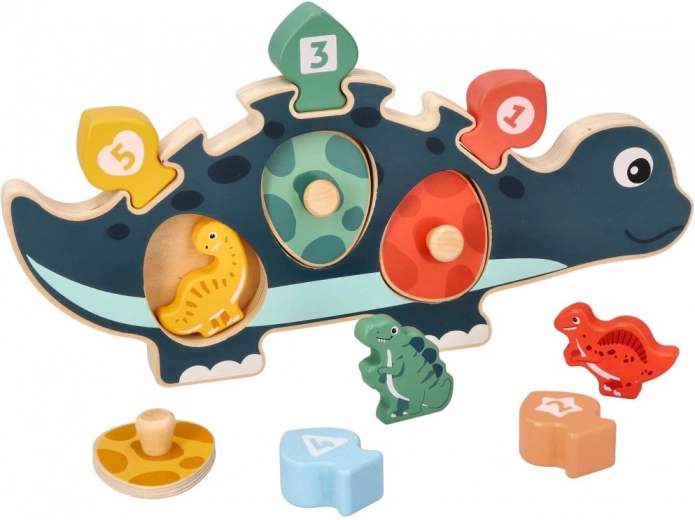 Drevená detská skladačka - Dinozaur