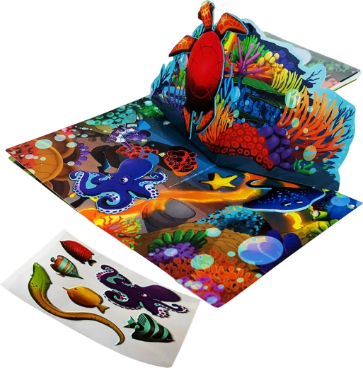 3D pop-up svet s plastickými nálepkami