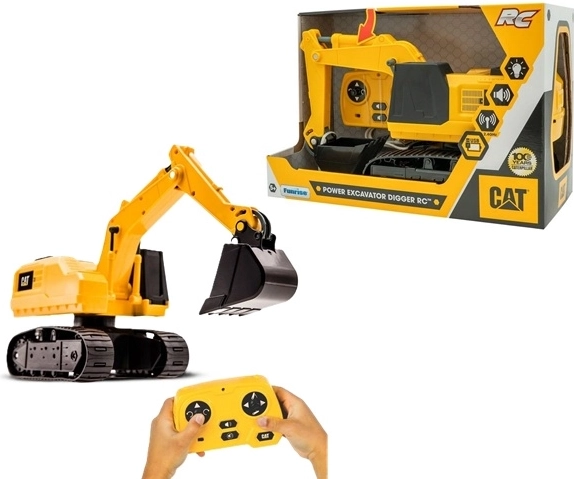 RC pásové rýpadlo CAT s USB nabíjaním - 1 kus